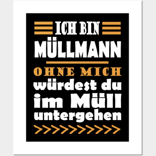 Müllmann Müllabfuhr stolzer Beruf Geschenkidee Posters and Art